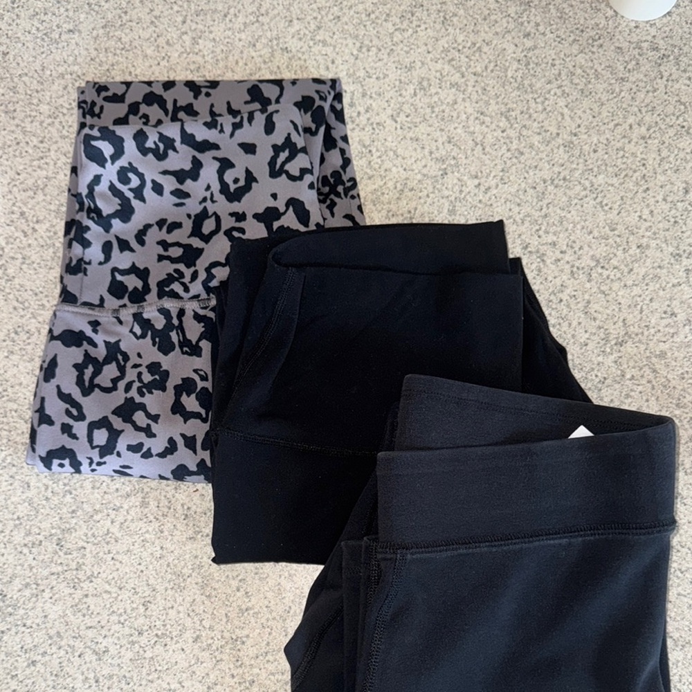 Balance Collection Black and Gray Leopard Leggings, black Nike leggings.
